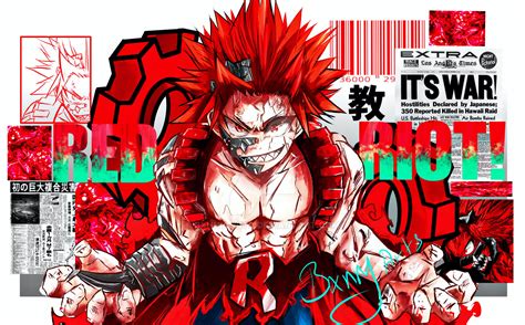 KIRISHIMA (RED RIOT) by Bxnny-arts on DeviantArt