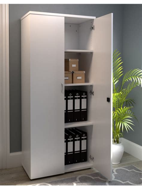 Office Cupboard White 1800mm Tall Storage Cupboard WDS1845CPWH | 121 Office Furniture