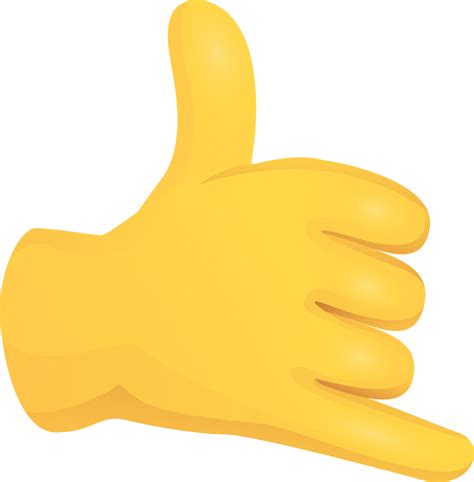 "Call me hand emoji" Emoji - Download for free – Iconduck