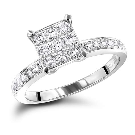 Affordable Diamond Engagement Rings 0.5 Carat Promise Ring for Women