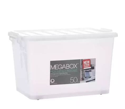 MEGABOX 50LITER STORAGE BOX WHITE | Lazada PH