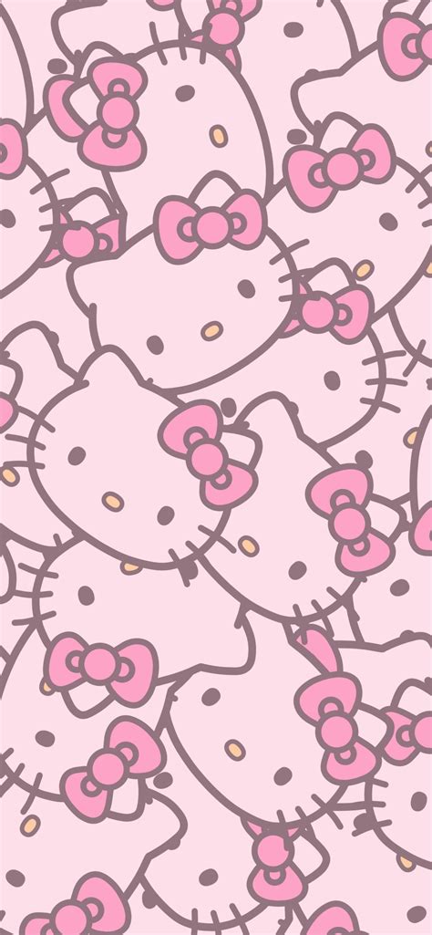 Hello Kitty Face Pattern Wallpaper - Hello Kitty Aesthetic Wallpaper | Hello kitty wallpaper ...