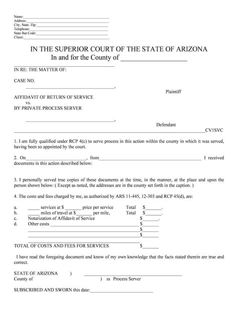 SUPERIOR COURT of ARIZONA *,$ COUNTY Form - Fill Out and Sign Printable ...