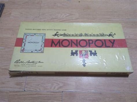 Vintage MONOPOLY game 1935/1946 Parker Brothers wooden tokens COMPLETE ...