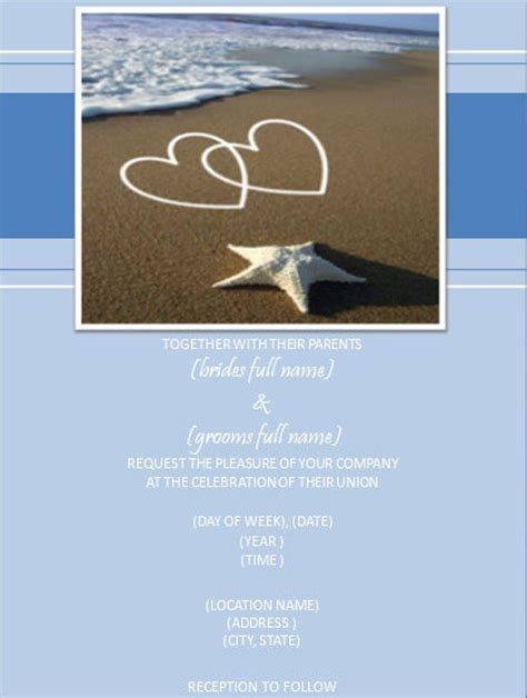 Beach Wedding Invitation Templates 26 Beach Wedding Invitation Templates… | Wedding invitation ...