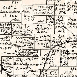Vintage Smith County Map 1880 Smith County TX Land Ownership | Etsy