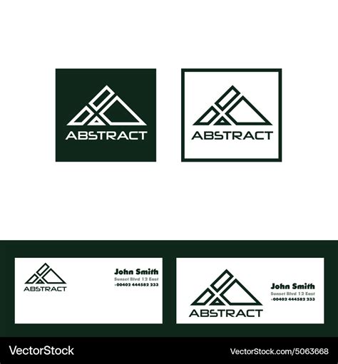 Abstract green triangle logo Royalty Free Vector Image