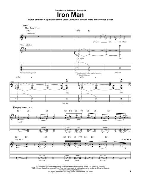 Iron Man by Black Sabbath - Guitar Tab - Guitar Instructor