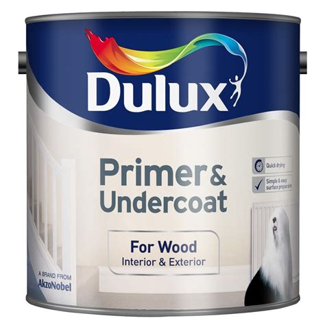 Dulux Primer & Undercoat Paint - For Wood 2.5L | Painting, Decorating