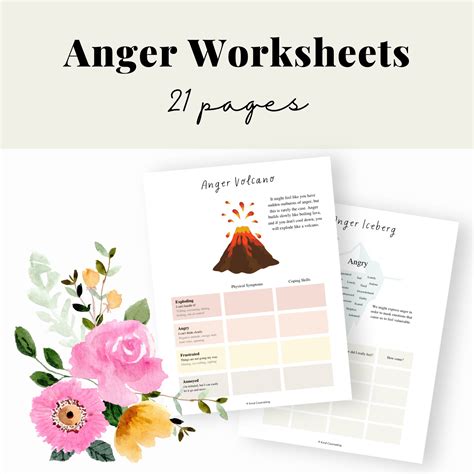 Anger management worksheets for teens, cute school counseling handouts | Made By Teachers