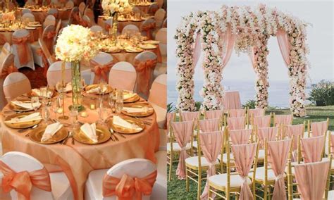 What color goes with peach for a wedding ceremony: creative ideas ...