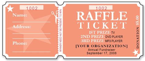 Sample Raffle Ticket Templates | Formal Word Templates