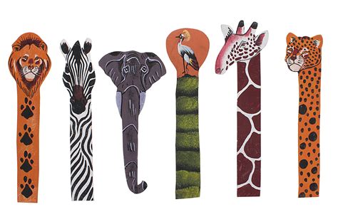 Ugandan Leather Animal Bookmark Set (6 Piece) | The Black Art Depot