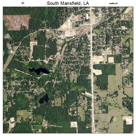 Aerial Photography Map of South Mansfield, LA Louisiana