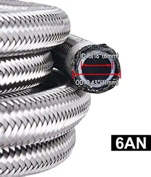 EVIL ENERGY PTFE Fuel Line Hose Kit E85 Stainless Steel Braided 20FT ...