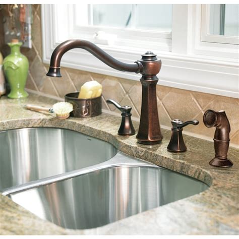 Moen Vestige Oil-Rubbed Bronze 2-Handle Deck-Mount High-Arc Handle ...