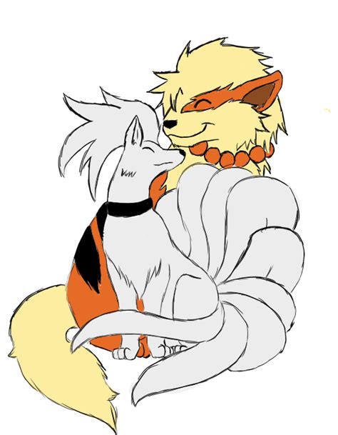 Arcanine and Shiny Ninetales (Tyranno and Moka) (com imagens) | Pokemon