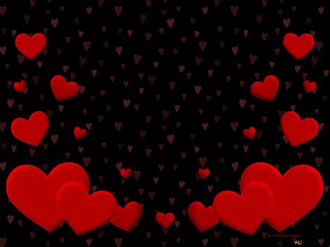 Valentine's day - red hearts background 2K wallpaper download