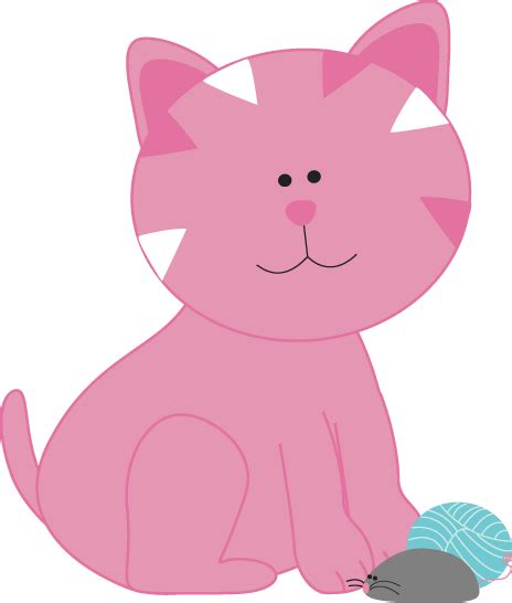 pink cats - Clip Art Library