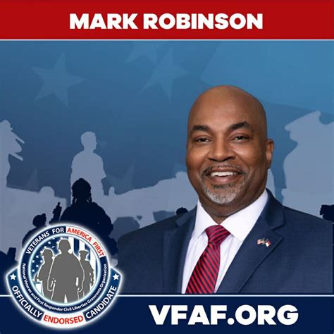 Mark Robinson endorsed by Veterans for Trump for North Carolina Governor -- Veterans For Trump ...