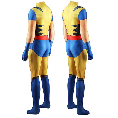 X-Men Wolverine Classic Costume Cosplay Outfits Adults Kids Hallowcos