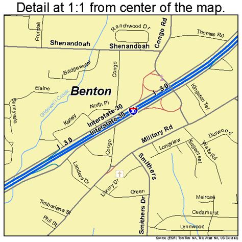 Benton Arkansas Street Map 0505290