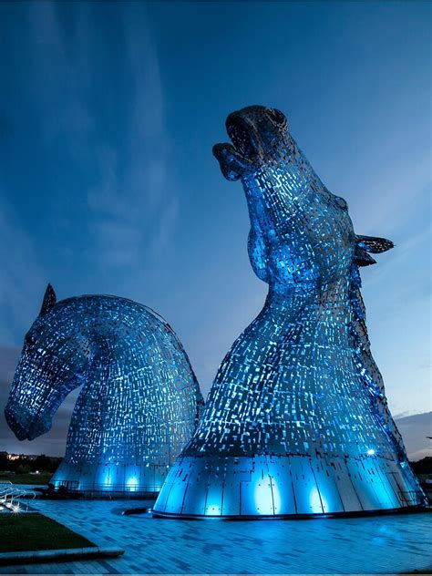 "The Kelpies at night" Poster by Shutterblink | Redbubble