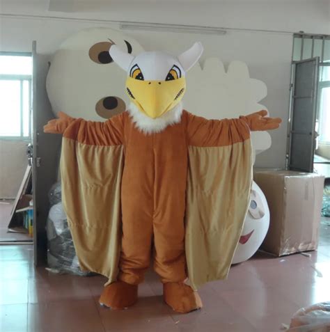 High quality Adult cartoon lovely brown big bird mascot costume fancy ...