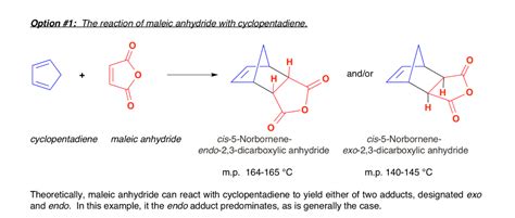 Solved Option #1: The reaction of maleic anhydride with | Chegg.com