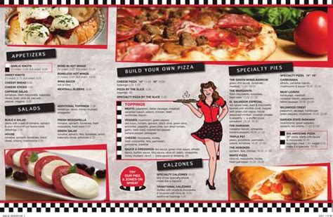 Teak & Charlie's Jersey Girl Pizza menu in Odessa, Texas, USA