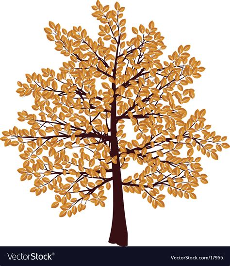 Autumn tree Royalty Free Vector Image - VectorStock