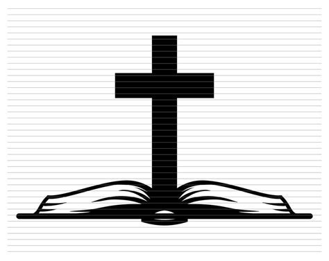 BIBLE CROSS SVG, Holy Bible, Christian, Catholic, Jesus, Religion, Book, Bible Clipart, Pray ...