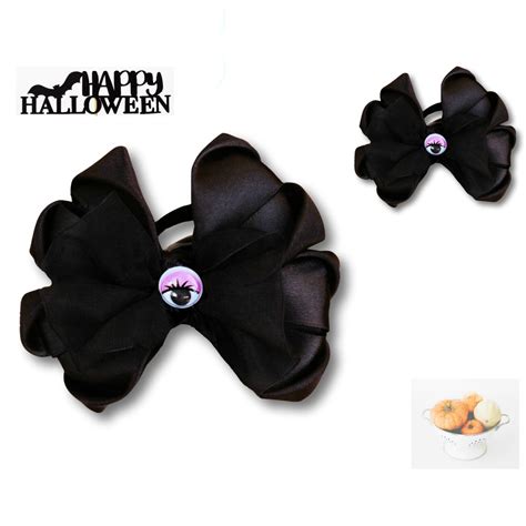 Large black Halloween hair bows, set of 2, – JerusalemJewels