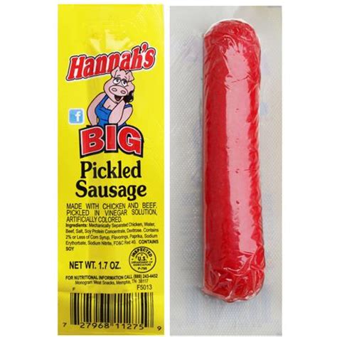 Hannah's Big Pickled Sausage - Made with No Pork