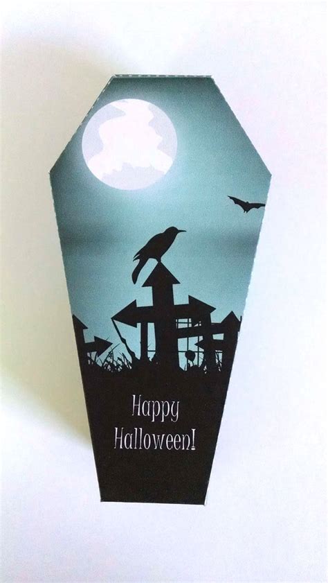 Halloween Coffin Treat Box Halloween Favor Halloween Crow Printable ...