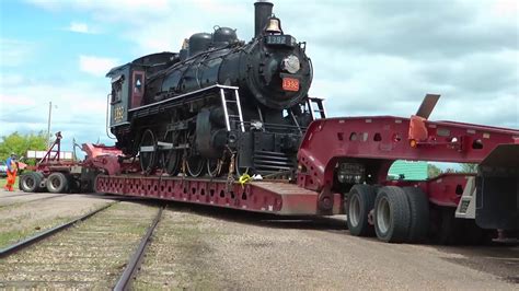 Alberta Railway Museum steam loco 1392 travels by highway to Stettler ...