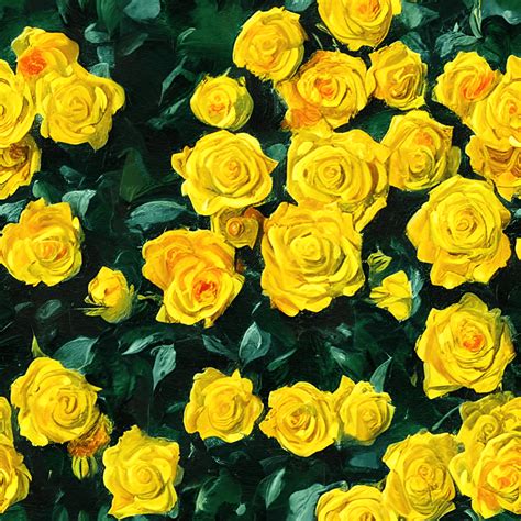 Yellow Roses Painting Graphic · Creative Fabrica