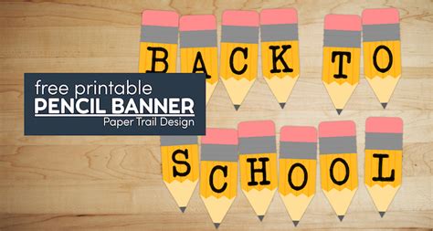 Welcome Back School Banner {Pencil Letters} - Paper Trail Design