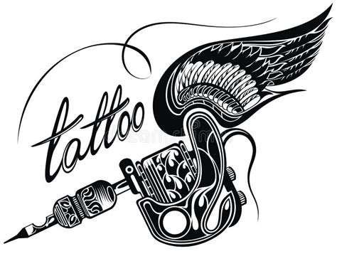 Tattoo Machine Vector stock vector. Illustration of retro - 44224956