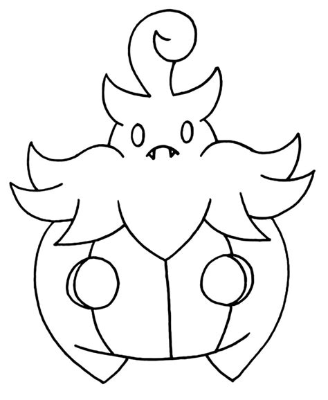 Pumpkaboo Pokemon 4 Coloring Page - Free Printable Coloring Pages for Kids