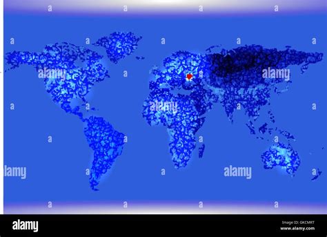 World map vector lines hi-res stock photography and images - Alamy