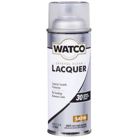 Watco 11.25 oz. Clear Satin Lacquer Wood Finish Spray 63281 - The Home Depot
