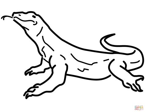 Komodo Dragon Drawing at GetDrawings | Free download