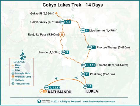 Gokyo Lakes Trek and Renjo La Pass - Itinerary and Map