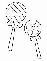 Lollipop Coloring Stencils sketch template