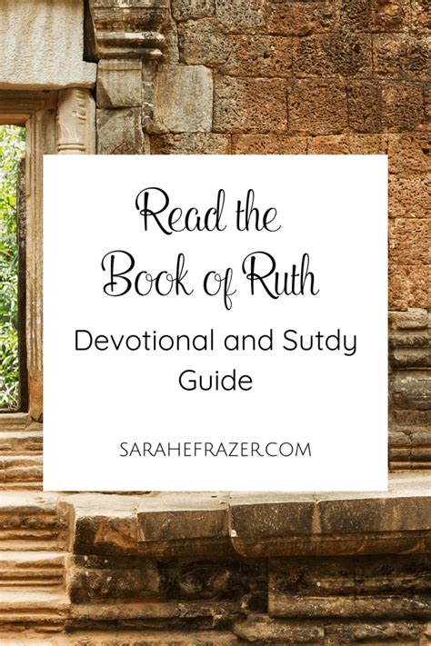 Bible Reading and Study Guide for Ruth - Sarah E. Frazer