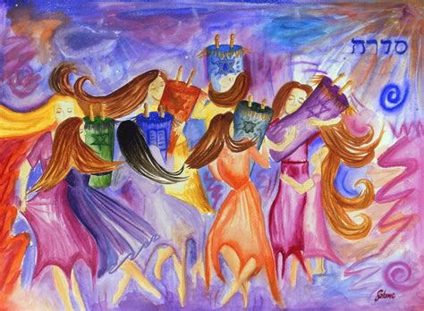 Women dancing with Torah - Salome Designs | Jewish artwork, Simchat torah, Jewish art