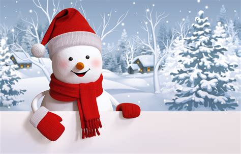 Wallpaper snowman, happy, winter, snow, cute, snowman images for ...