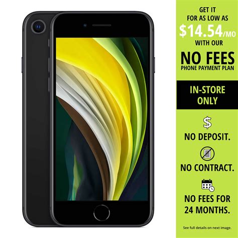 Straight Talk Apple iPhone SE (2020) w/ 64GB, Black - BargainLow