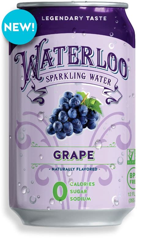 Waterloo Sparkling Water | Flavored sparkling water, Flavors, Grapes